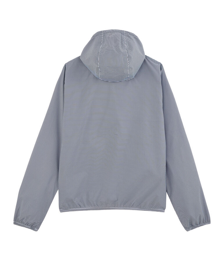 Coupe-vent court mixte bleu/blanc