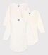 Lot de 3 bodies manches longues coeurs b&eacute;b&eacute; en coton