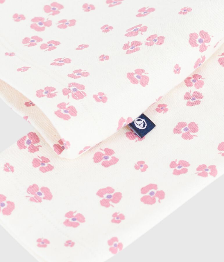 Tee-shirt enfant manches longues en coton imprim&eacute; MILK/ MULTICO