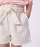 Short enfant en coton uni blanc