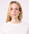 Tee-shirt l'Iconique manches courtes en côte unie femme blanc ECUME