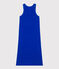 Robe débardeur longue femme en coton bleu PERSE