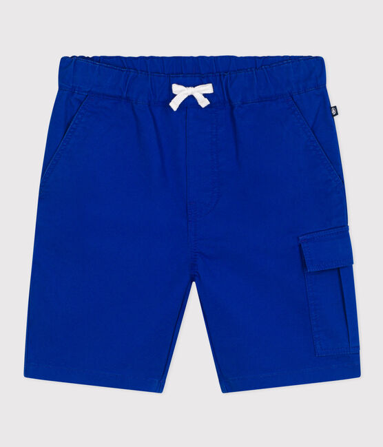 Bermuda en toile de coton enfant garçon bleu SURF