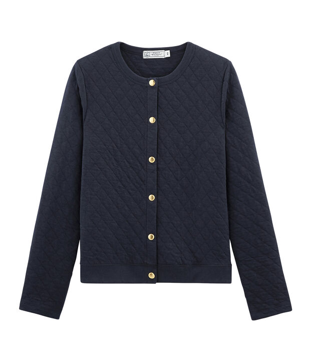 Cardigan tubique femme bleu marine