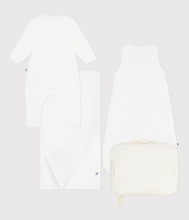 Valisette cadeau naissance en coton multicouleur