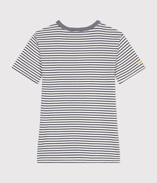 Tee-shirt L'Iconique Monsieur Madame en coton femme blanc/bleu