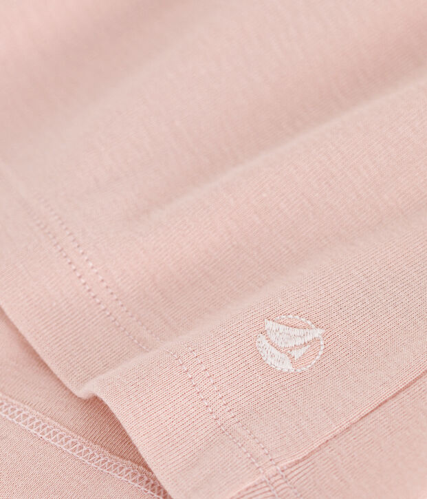 Robe manches courtes en coton enfant fille rose