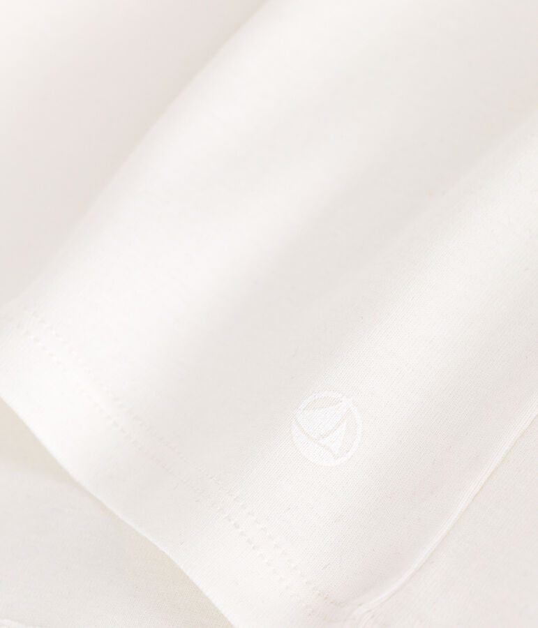 Teeshirt enfant en coton manches courtes uni blanc MARSHMALLOW