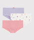 Lot de 3 shorties imprimé oiseau petite fille