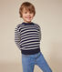 Pull rayé en laine et coton enfant