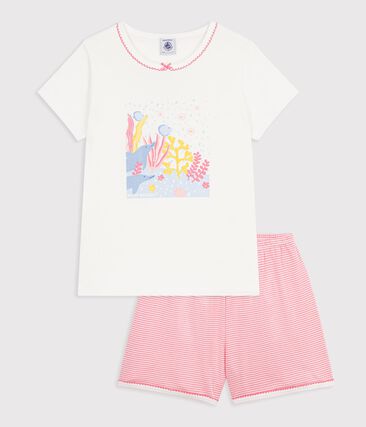 Pyjama short enfant en coton à motif océan