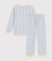 Pyjama en velours imprimé fusées enfant blanc MARSHMALLOW/blanc MULTICO