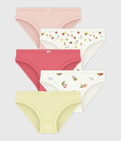 Lot de culottes enfant en coton imprim&eacute; fruits