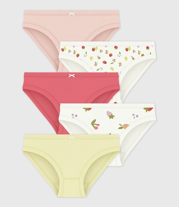 Lot de culottes enfant en coton imprim&eacute; fruits multicouleur