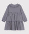 Robe enfant manches longues en flanelle à carreaux bleu SOIR/ MILK
