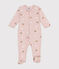 Pyjama en molleton gratté imprimé étoiles et cœurs bébé rose SALINE/blanc MULTICO