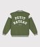 Veste teddy enfant en coton vert OLIVINE/ MILK