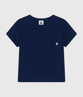 Tee-shirt manches courtes en jersey flammé bébé (Petit Bateau) - Image 1
