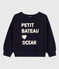 Sweatshirt en molleton enfant fille / garçon bleu SMOKING