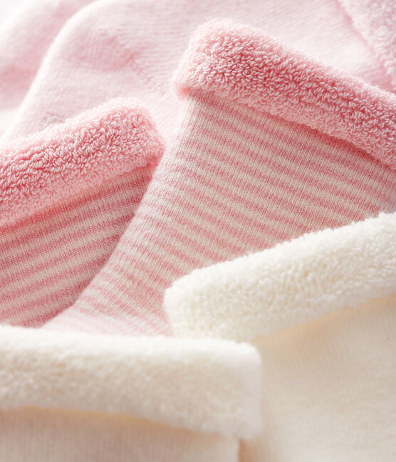 Trio de chaussettes bébé en tricot variante 1