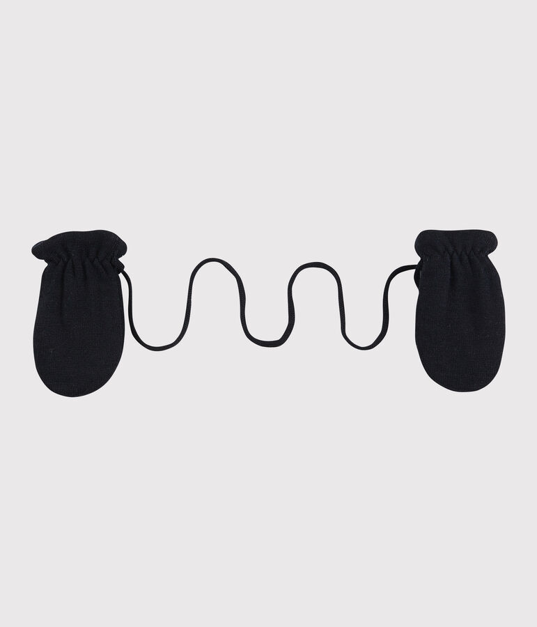 Moufles b&eacute;b&eacute; doubl&eacute;e micropolaire bleu