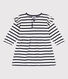 Robe manches longues bébé rayée marinière en jersey épais