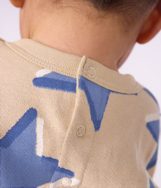 Sweatshirt b&eacute;b&eacute; en coton imprim&eacute; c&oelig;urs beige/multicouleur