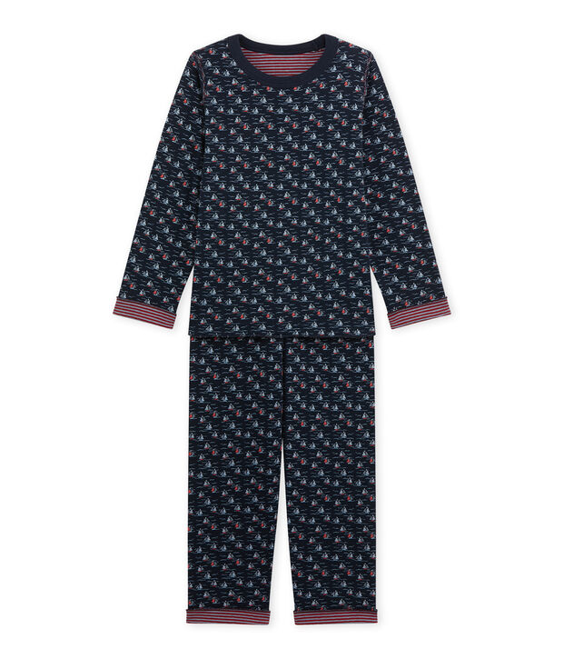 Pyjama gar&ccedil;on r&eacute;versible bleu/multicouleur