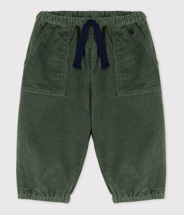 Pantalon b&eacute;b&eacute; en velours c&ocirc;tel&eacute; vert
