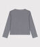 Cardigan enfant en coton à rayures bleu SMOKING/blanc MARSHMALLOW