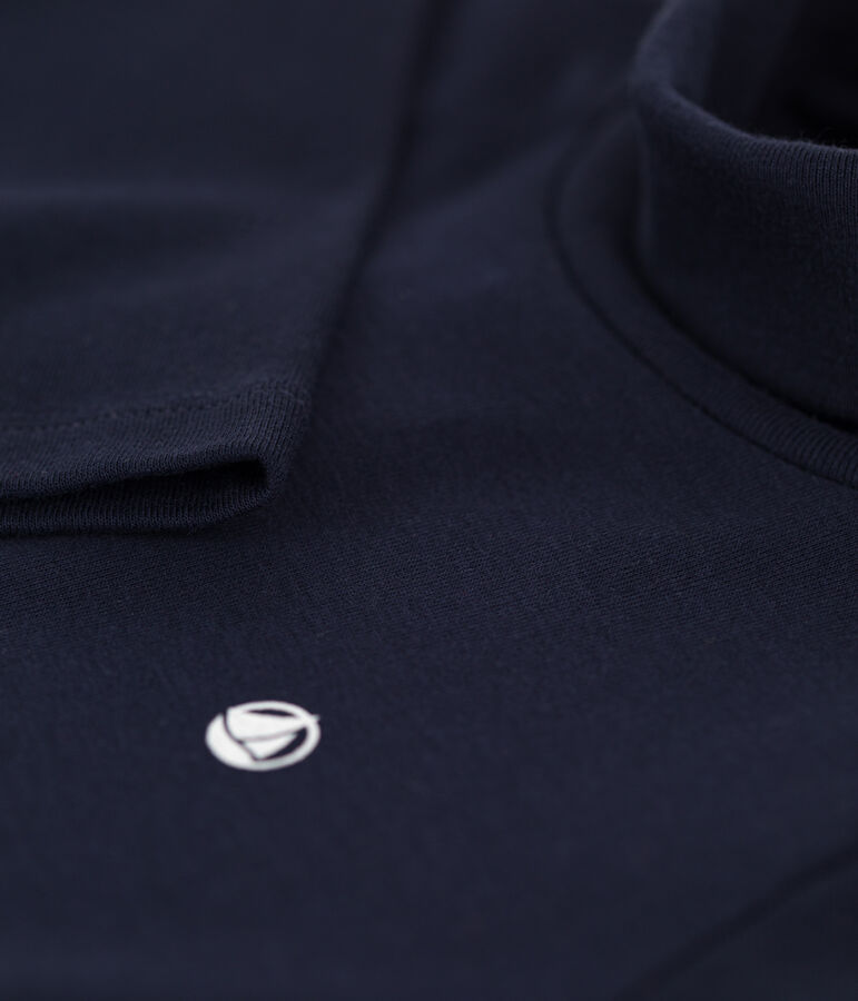 Sous-pull en coton enfant fille / gar&ccedil;on bleu SMOKING