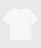 Tee-shirt enfant manches courtes en coton blanc MARSHMALLOW