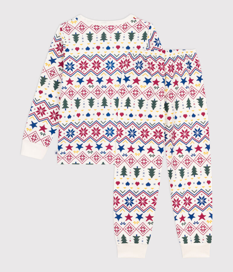 Pyjama enfant en molleton imprim&eacute; No&euml;l MILK/ MULTICO