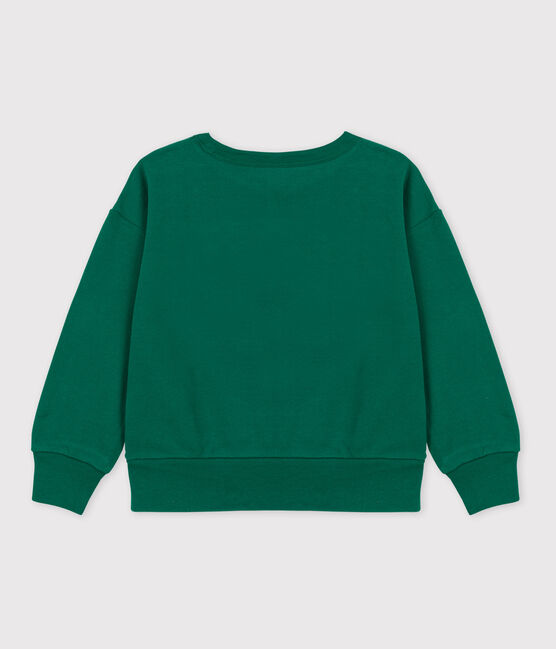 Sweatshirt en molleton enfant fille / garçon vert EVERGREEN