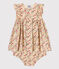 Robe sans manche bébé avec bloomer en popeline blanc AVALANCHE/ MULTICO