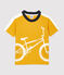 Tee-shirt manches courtes en coton enfant garçon jaune BOUDOR