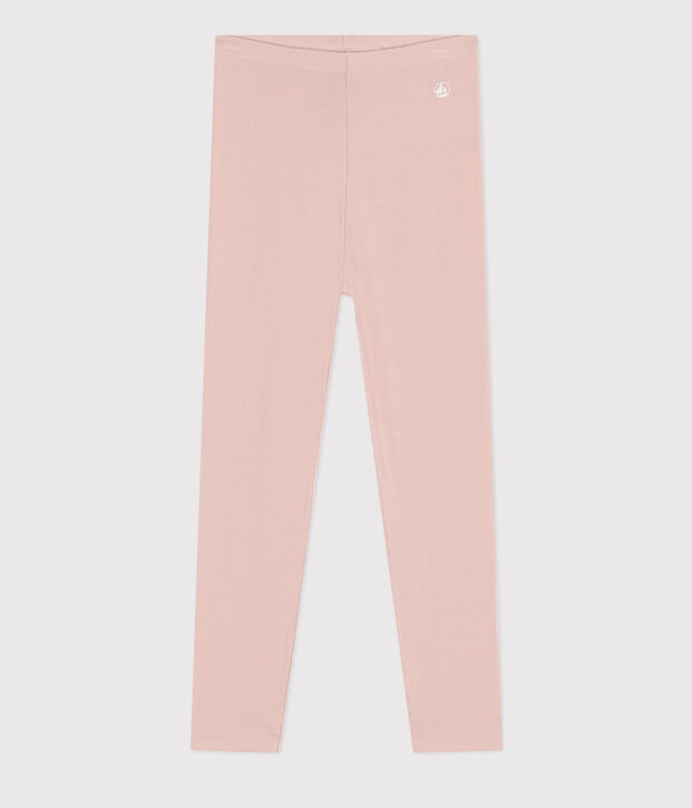 Legging en jersey &eacute;lasthanne enfant fille rose