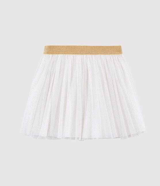 Jupe en tulle enfant fille blanc MARSHMALLOW/jaune OR