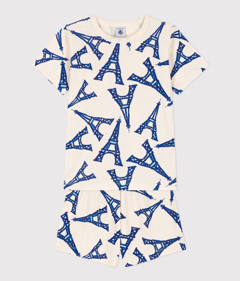 Pyjacourt Paris en coton enfant blanc AVALANCHE/ MULTICO