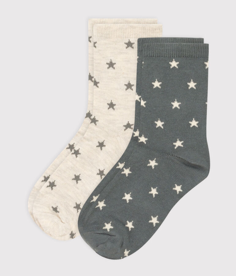 Lot de 2 paires de chaussettes &eacute;toiles enfant gar&ccedil;on-fille multicouleur