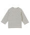 tee-shirt ray&eacute; b&eacute;b&eacute; gar&ccedil;on blanc/gris