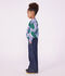 Pantalon wide leg enfant en denim bleu
