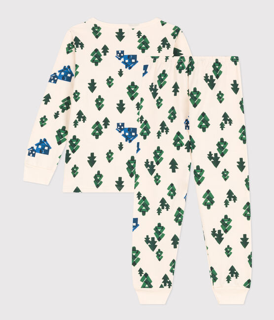 Pyjama imprimé chalet en molleton enfant blanc AVALANCHE/ MULTICO
