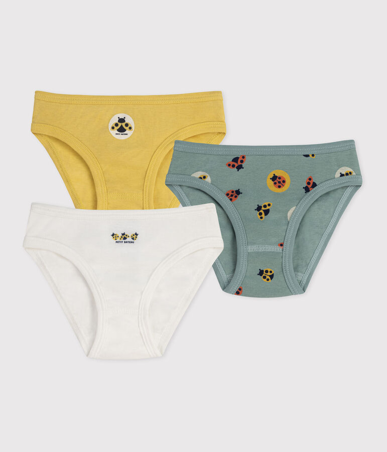 Lot de 3 culottes enfant en coton imprim&eacute; multicouleur