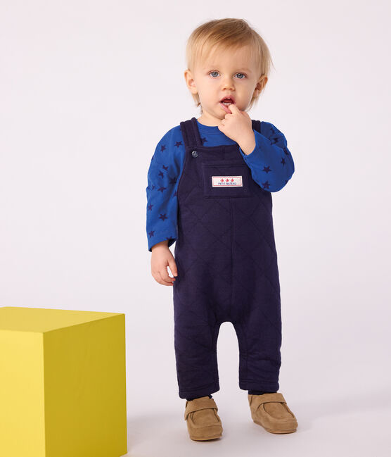 Salopette bébé en coton épais jambes longues, unie SOIR