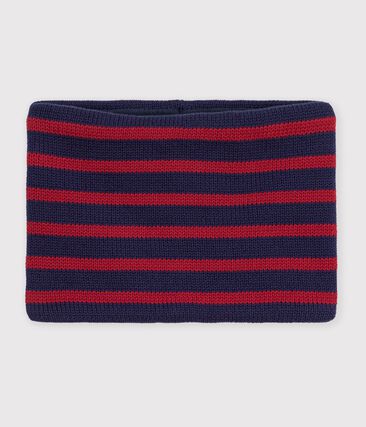 Snood enfant en tricot à rayures doublé polaire