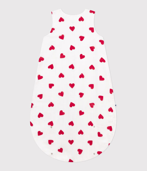 Gigoteuse bébé en coton à cœurs TOG 1 blanc MARSHMALLOW/rouge TERKUIT