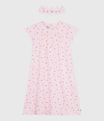 Chemise de nuit déguisement et diadème enfant en coton