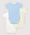 Lot de 3 bodies croisés manches courtes bébé en coton biologique variante 2