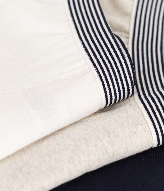 Lot de 3 boxers unis en coton petit gar&ccedil;on multicouleur